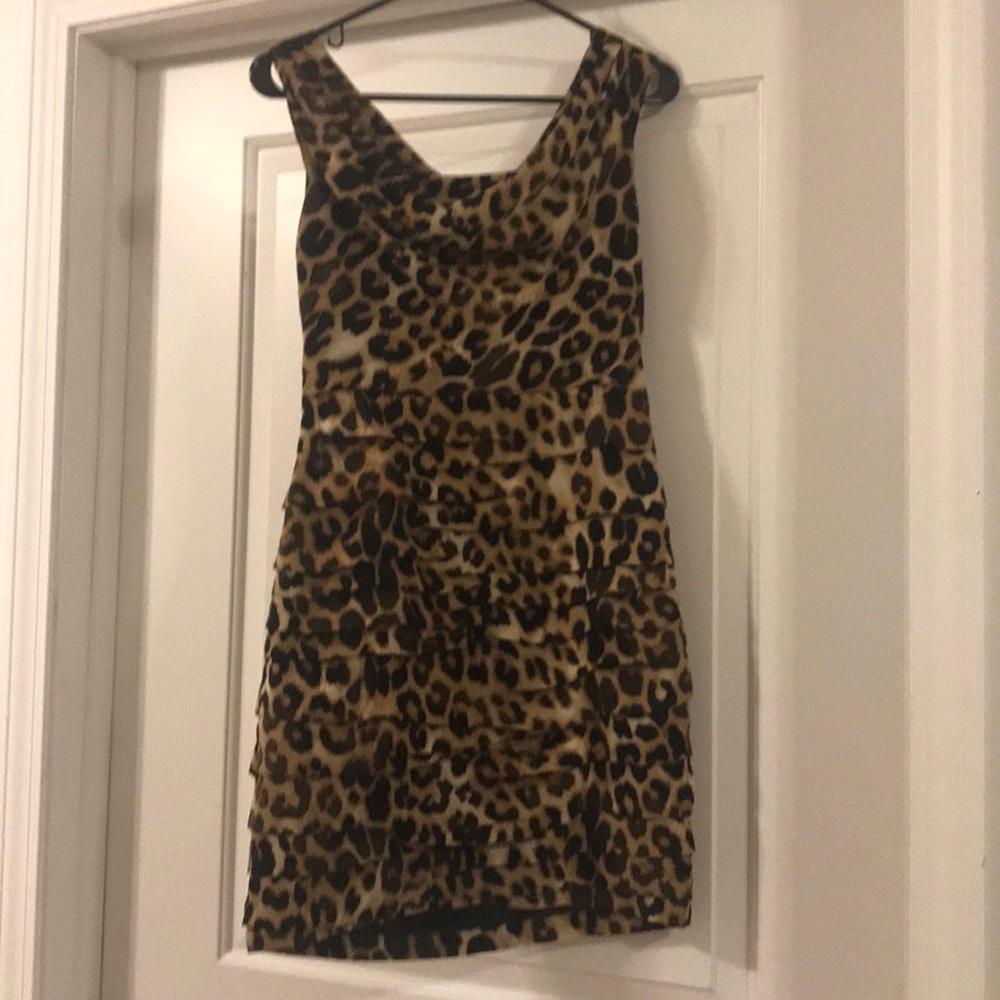 Sz 2 Express Cheetah animal print dress. Like new